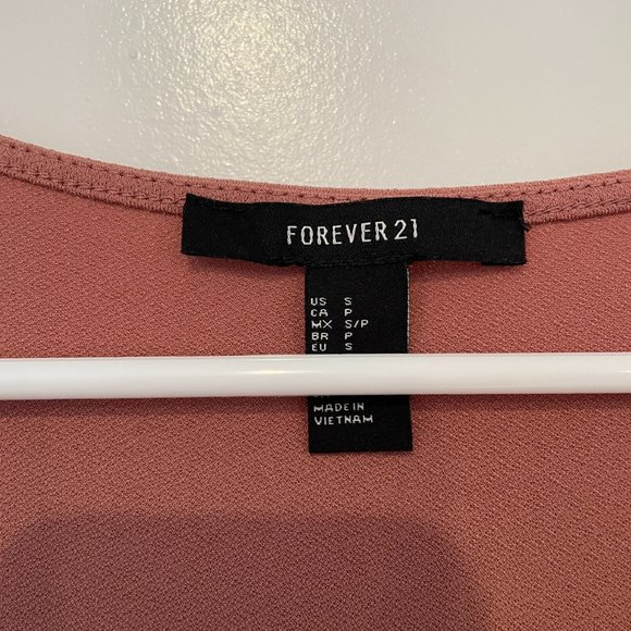 Forever 21 Mauve Quarter Sleeve Scoop Neck Skater Dress - Picture 2 of 4